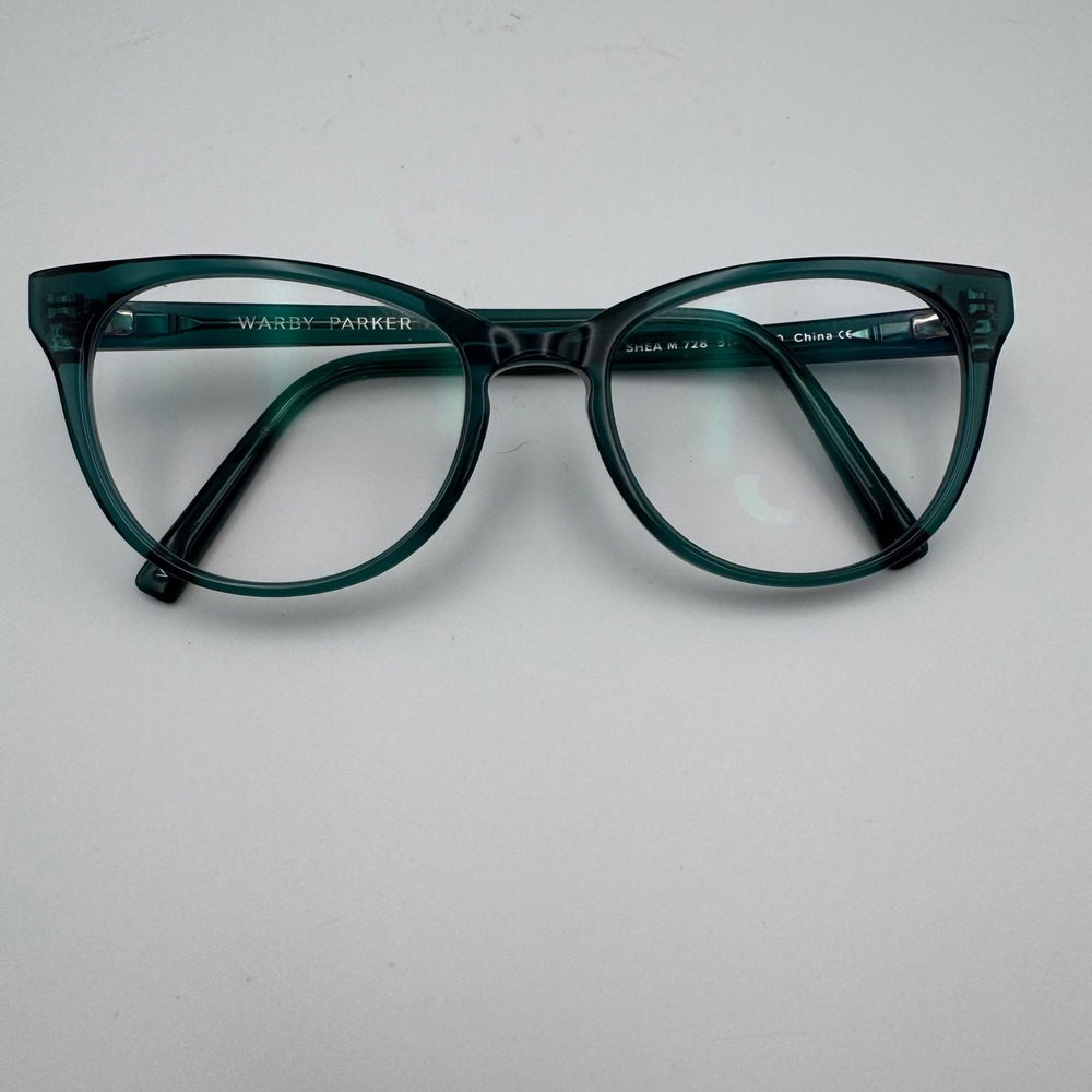 Warby Parker Shea Eyeglasses Womens 51-18-140 Green Frames M 728 with Case - Picture 2 of 9